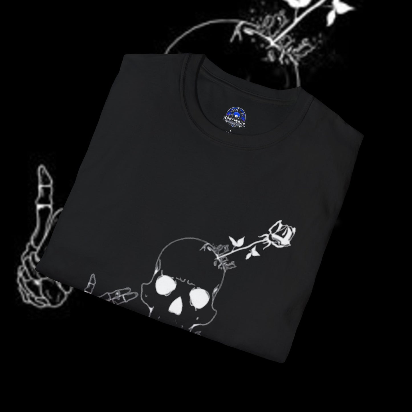 Edgy Skull Graphic Soft-style T-Shirt
