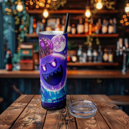 Ghost Design Tumbler with Straw