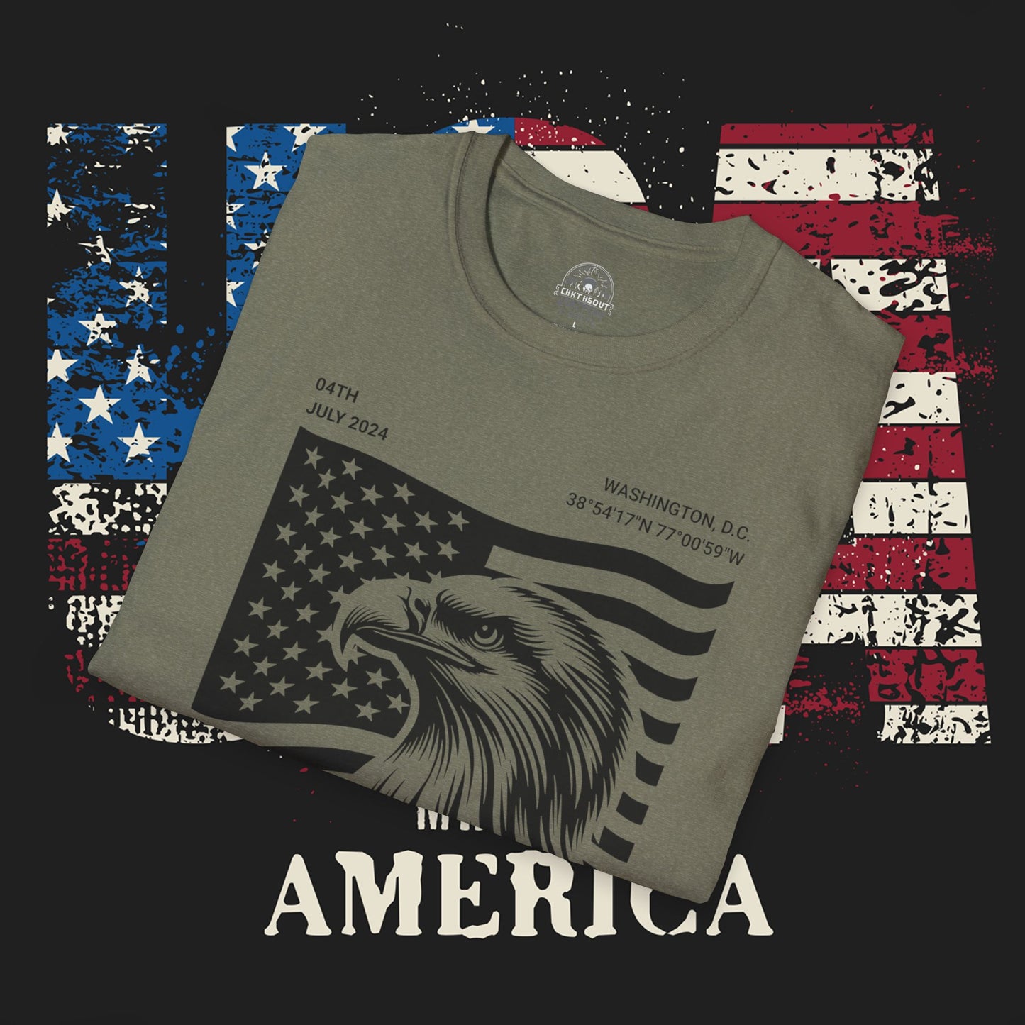 Independence Day T-Shirt, Patriotic Tees for July 4th, Casual Summer Style, USA Pride Apparel, Eagle Graphic Tee